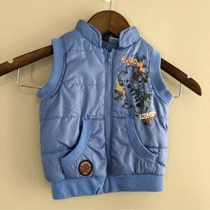 ✨$8 CLEAR-OUT✨ Disney Baby Vintage Tigger Puffer Zippered Vest Jacket Top Blue